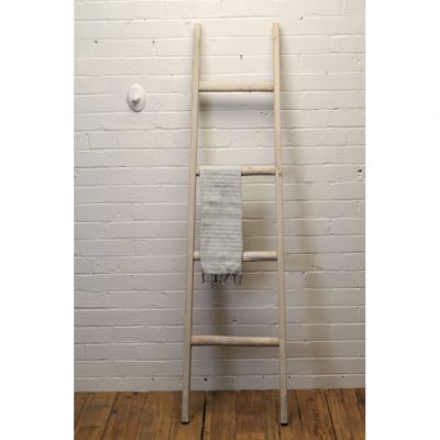 wood ladder whitewash