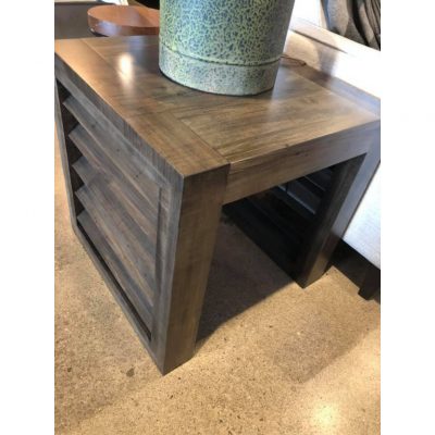 louvered side table