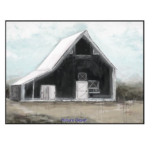 Black Barn on Canvas