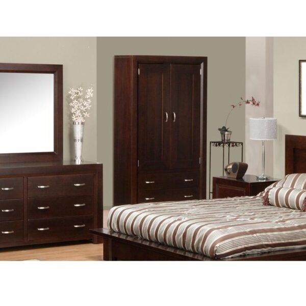 Contempo 2 Drawer 2 Door Armoire w/2 Shelves