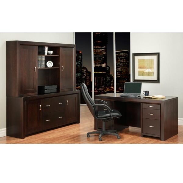 Contempo Office Credenza with Hutch