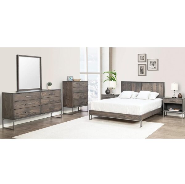 Electra Queen Platform Bed with Wood Headboard & 12" Wraparound Footboard with Posture Board