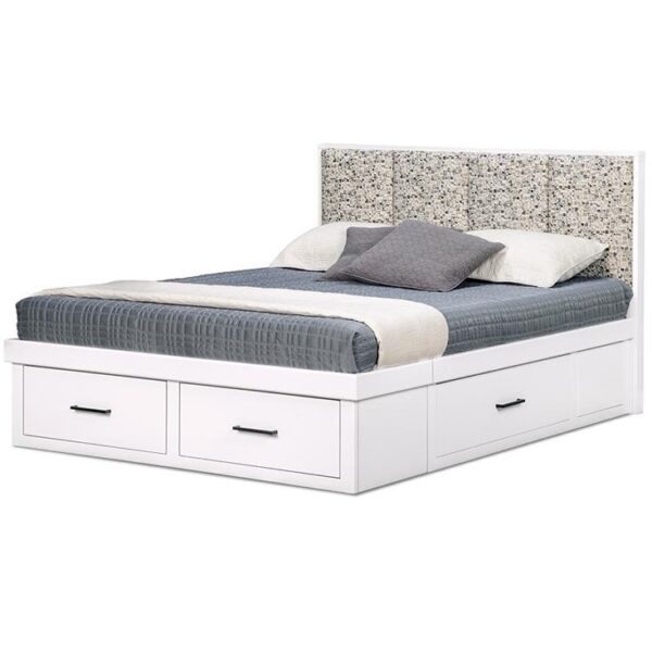 Electra 4 Drawer Queen Condo Bed with Fabric Headboard (2 on end/1 each side) - Image 2