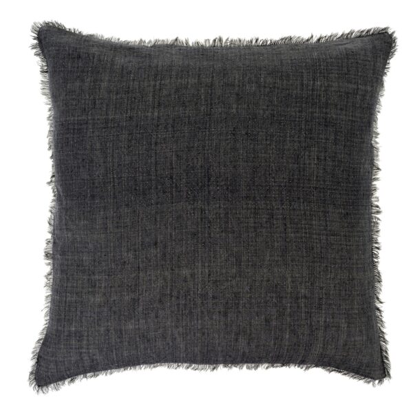 24 x 24 Lina Linen Pillow Coal