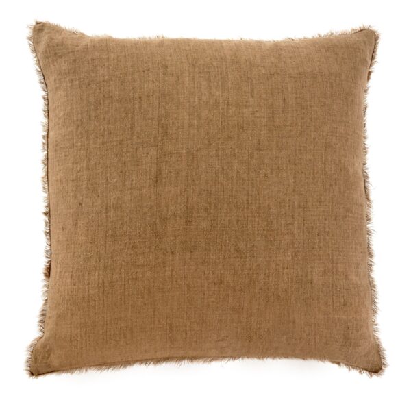 24 x 24 Lina Linen Pillow Hazelnut