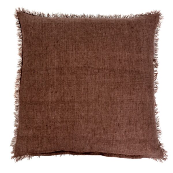 24 x 24 Lina Linen Pillow Mocha