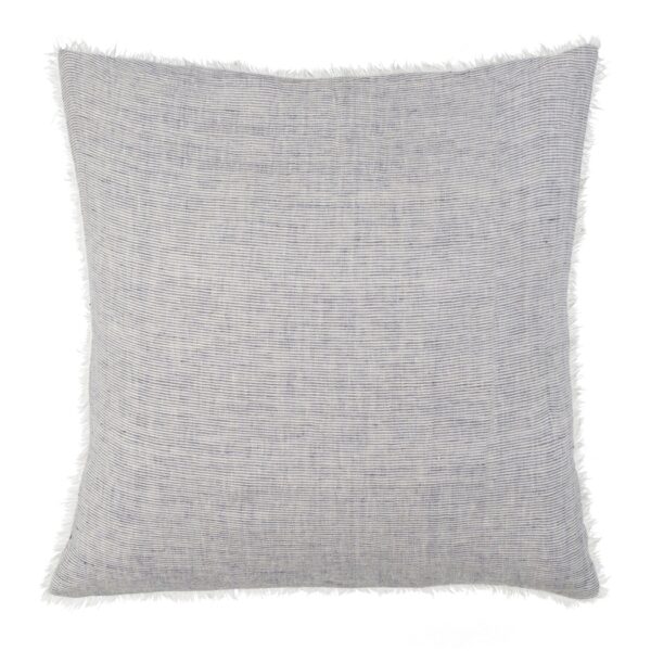 24 x 24 Lina Linen Pillow  Navy Stripe