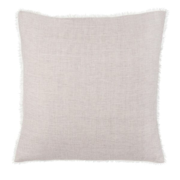 24 x 24 Lina Linen Pillow Grey Stripe