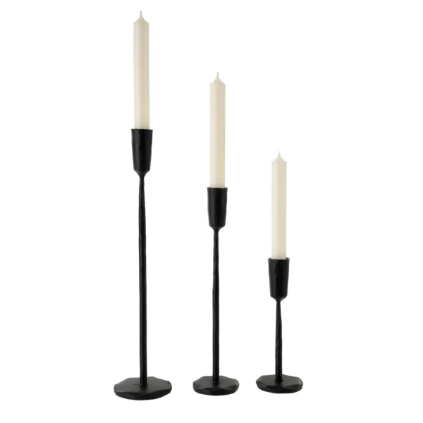 Luna Forged Candlestick L, Black - Image 2