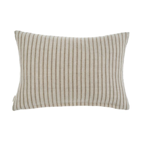 16x24 Pinstripe Linen Pillow, Natural