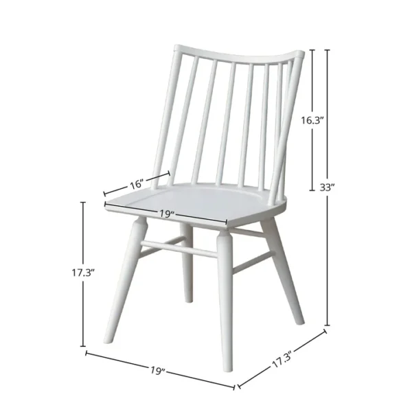 Weston Dining Chair – White - Image 2