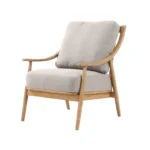 Kinsley Club Chair - Light Linen Cushions / Natural Frame
