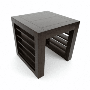Louvered End Table