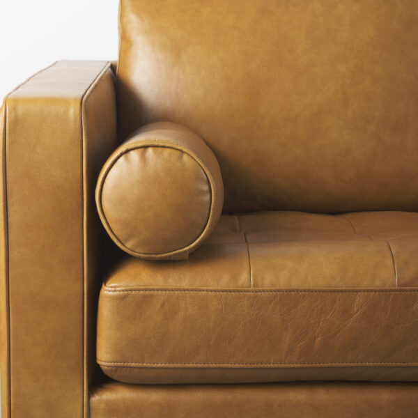 Svend Tan Leather Sofa - Image 3