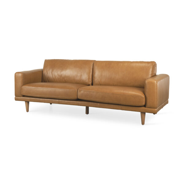 Cedrick Tan Leather Sofa