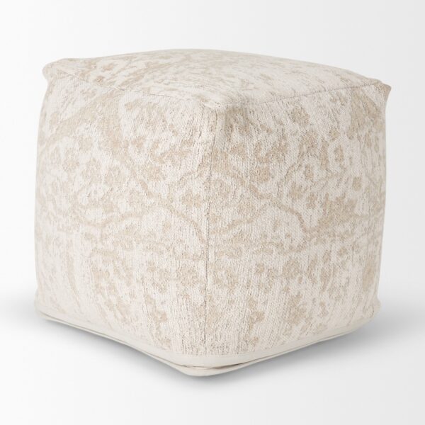 Khloe Small Cream Pouf