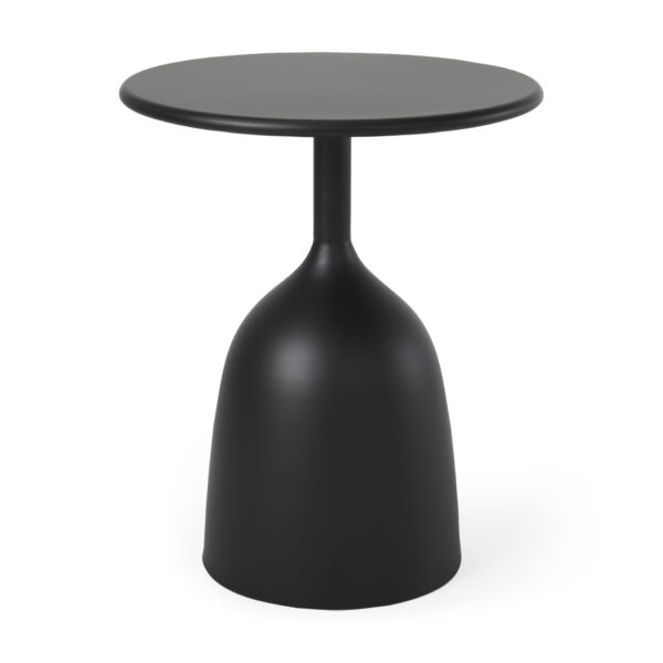 Talulla 16.5L x 16.5W x 19.7H Matte Black Metal Accent Table