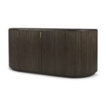 Terra Dark Brown Wood Fluted Sideboard