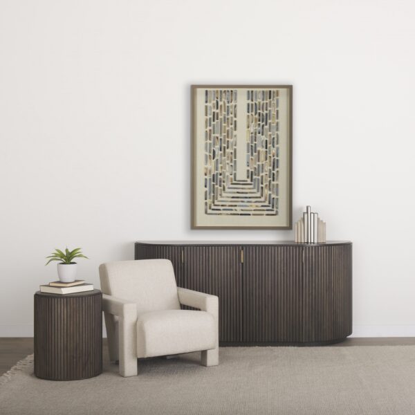 Terra Dark Brown Wood Fluted Sideboard - Image 3