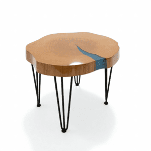 Hard Maple Accent table w/ Blue Epoxy