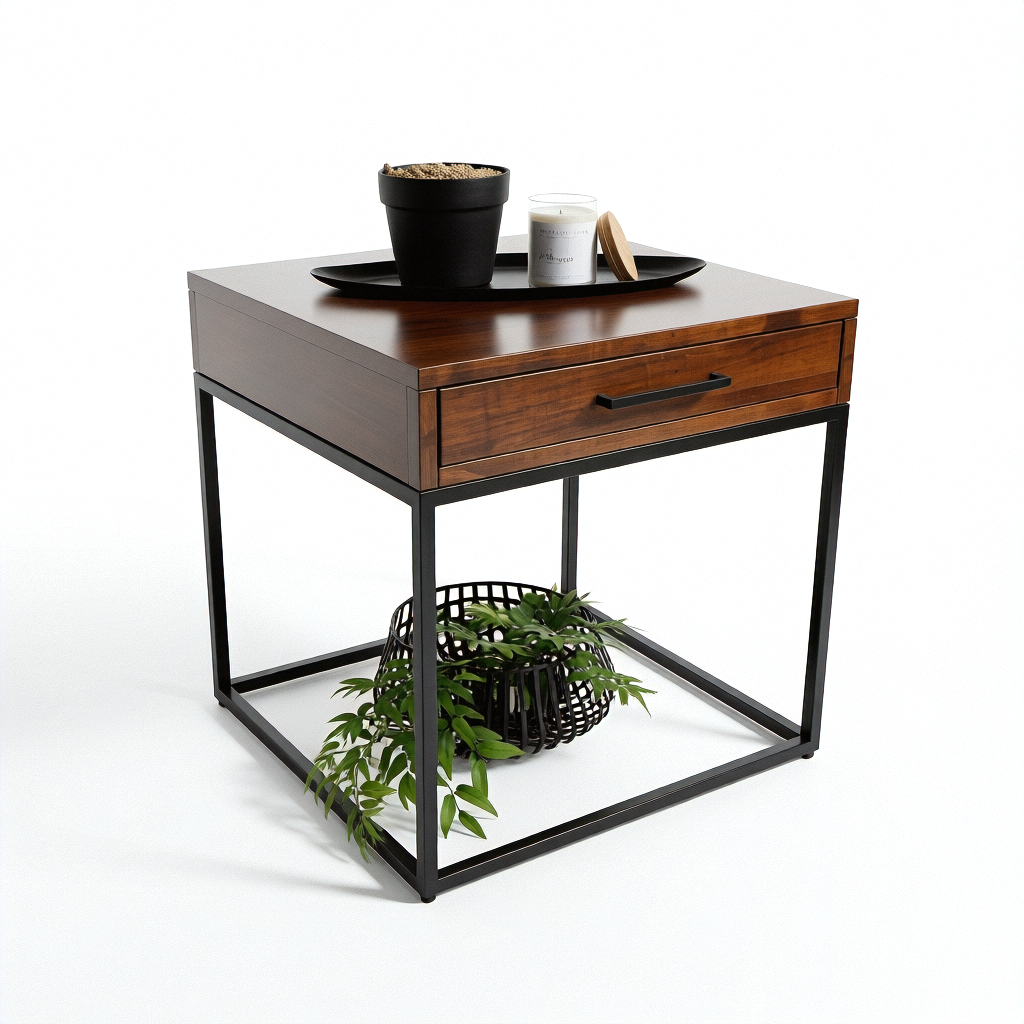 Muskoka Square End Table with 1 Drawer- Floor Model
